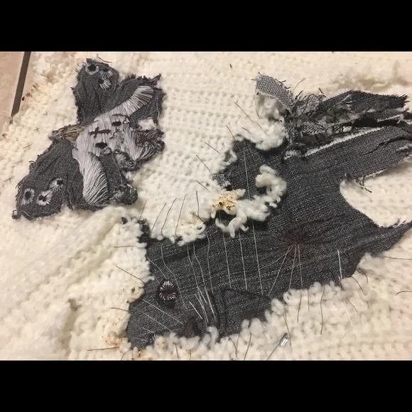 cropped cinnamon roll custom 1of1 sweater.